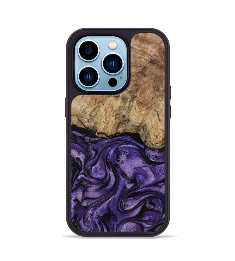 iPhone 14 Pro Wood Phone Case - Nell (Purple, 817704)