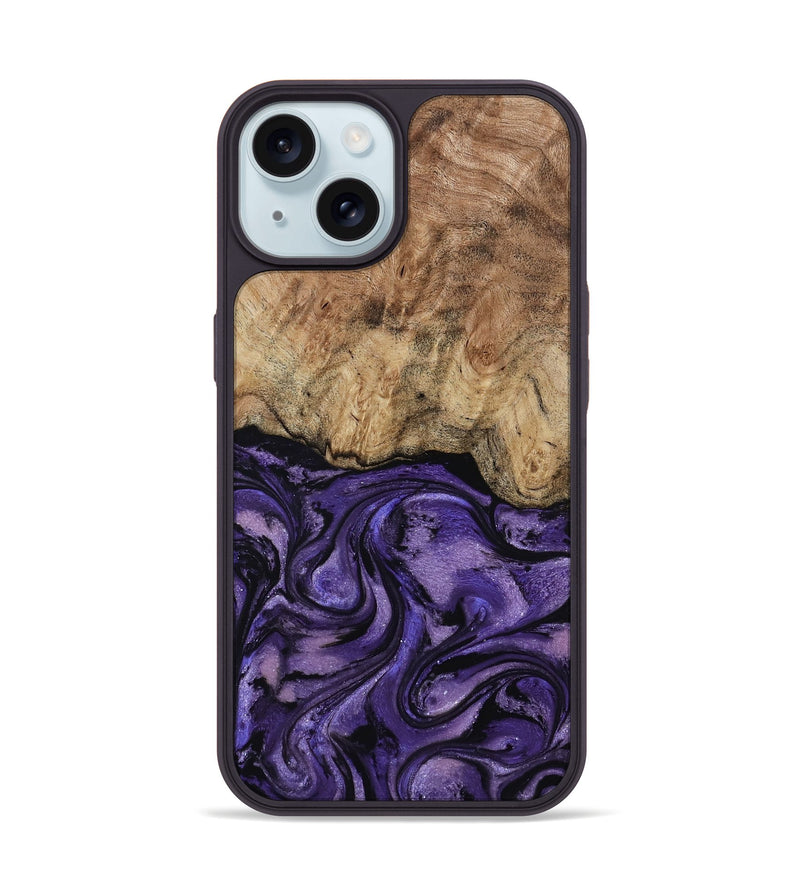 iPhone 15 Wood Phone Case - Nell (Purple, 817704)