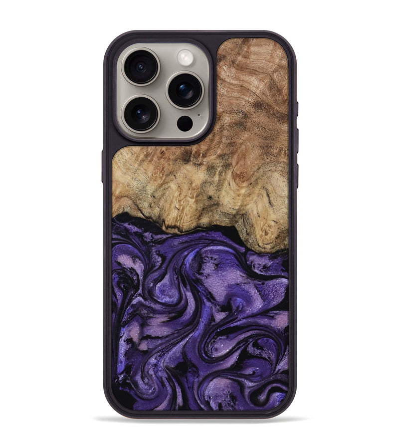 iPhone 15 Pro Max Wood Phone Case - Nell (Purple, 817704)