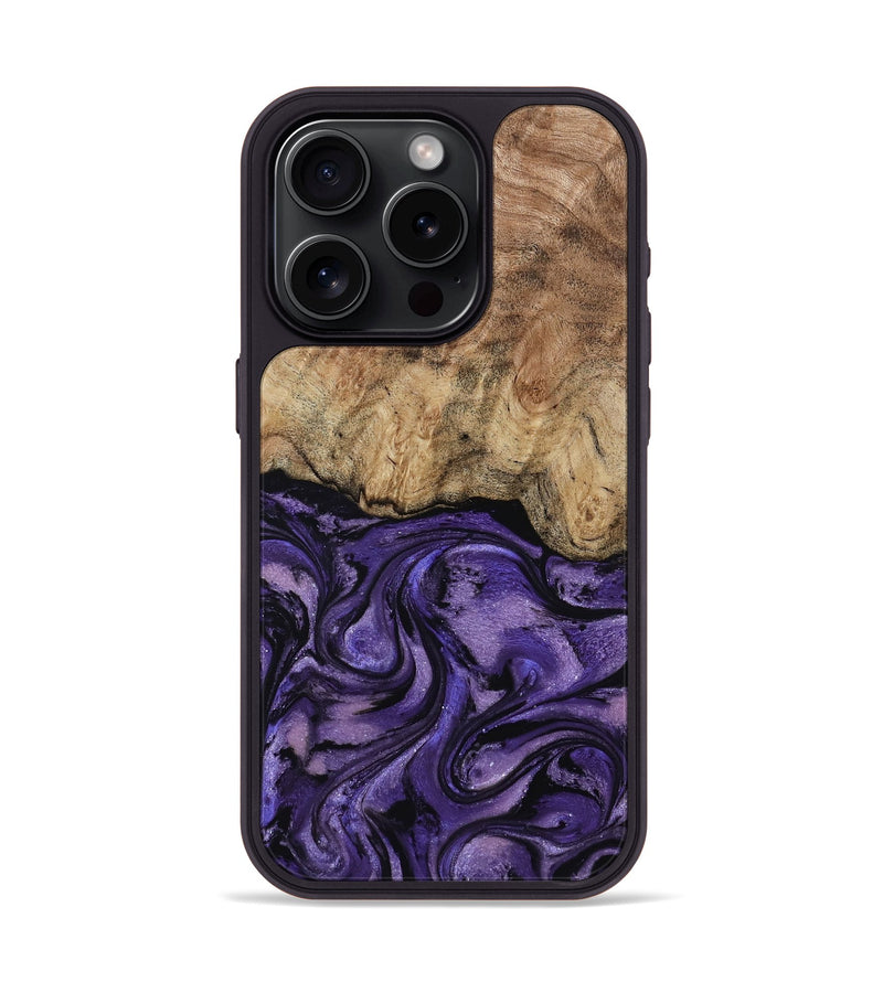 iPhone 15 Pro Wood Phone Case - Nell (Purple, 817704)