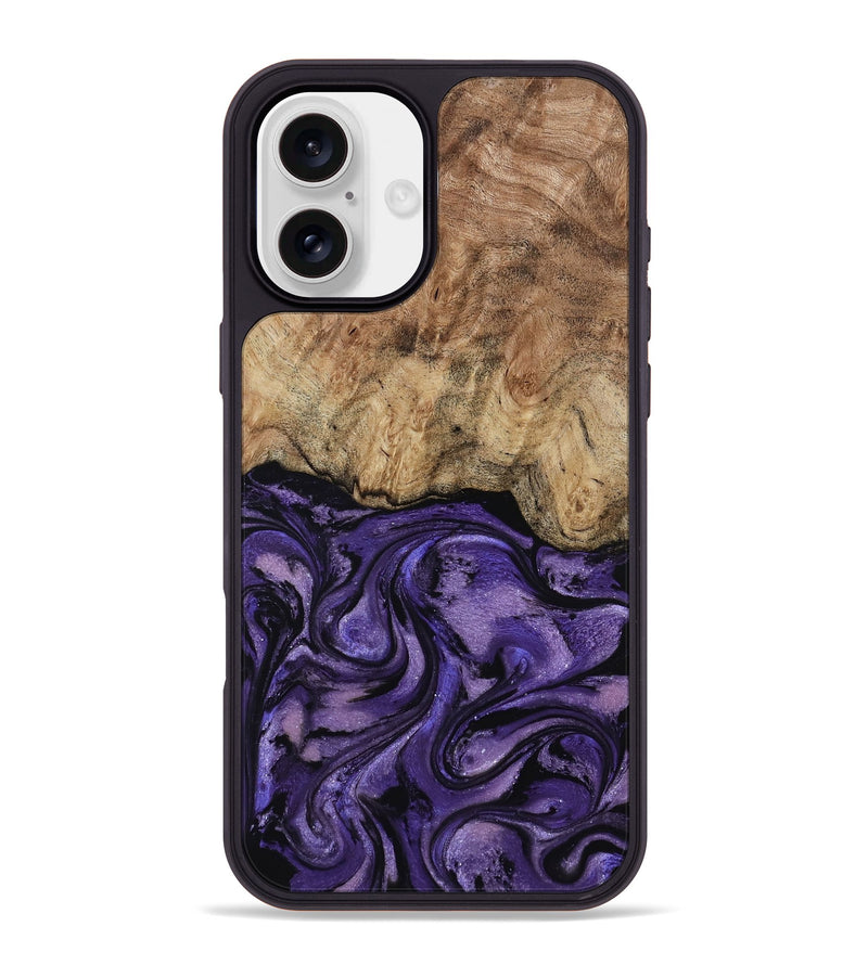 iPhone 16 Plus Wood Phone Case - Nell (Purple, 817704)