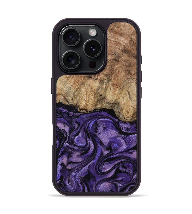 iPhone 16 Pro Wood Phone Case - Nell (Purple, 817704)
