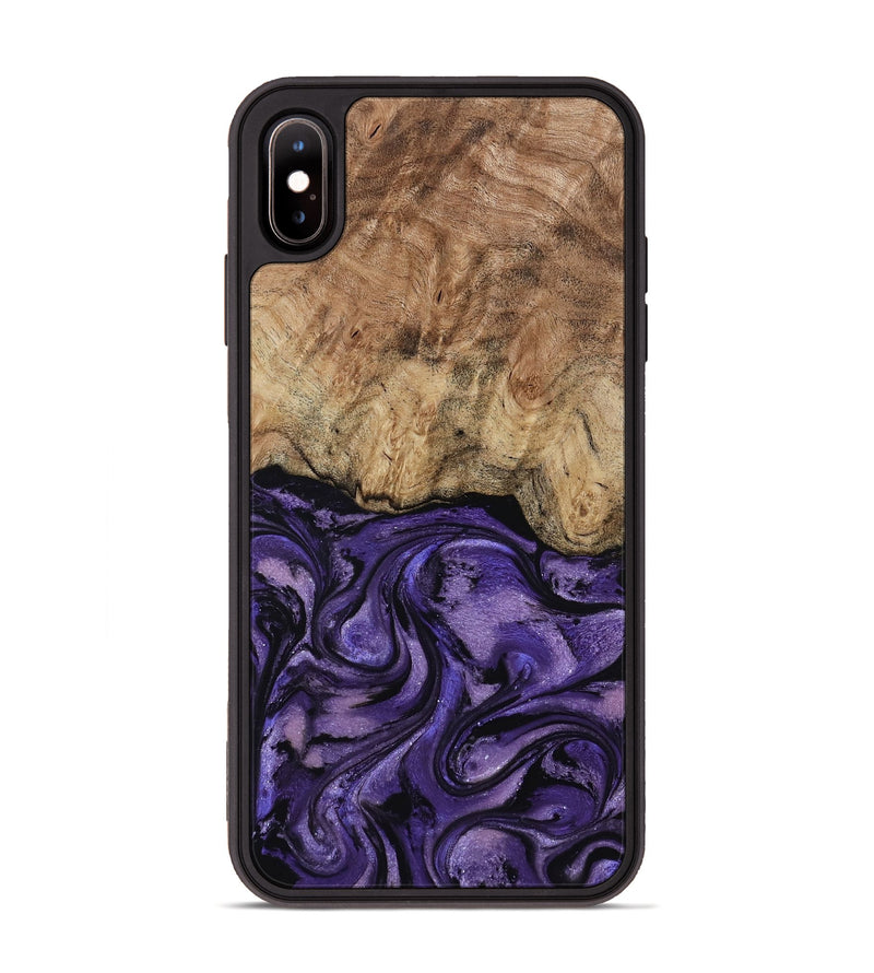 iPhone Xs Max Wood Phone Case - Nell (Purple, 817704)
