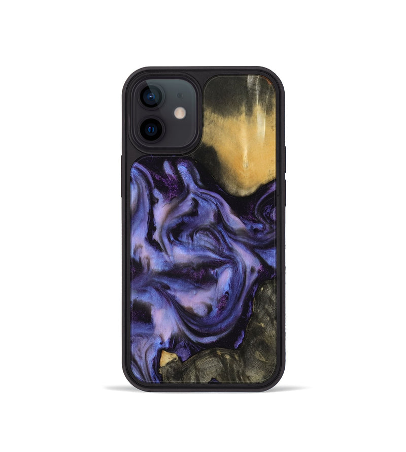 iPhone 12 mini Wood Phone Case - Otho (Purple, 817706)