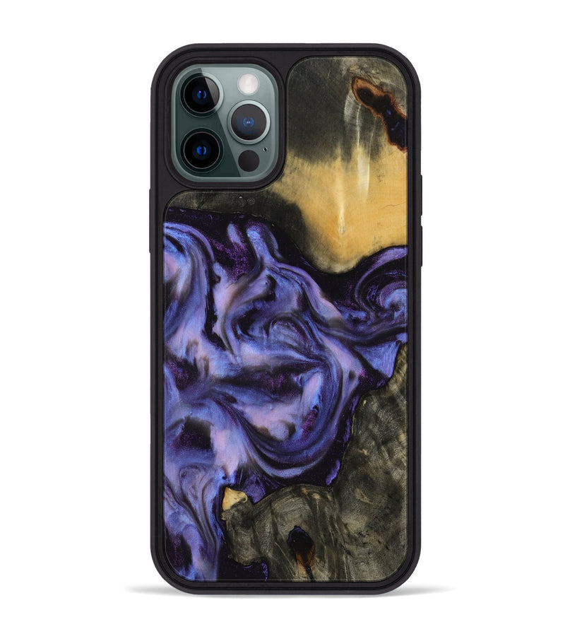 iPhone 12 Pro Max Wood Phone Case - Otho (Purple, 817706)