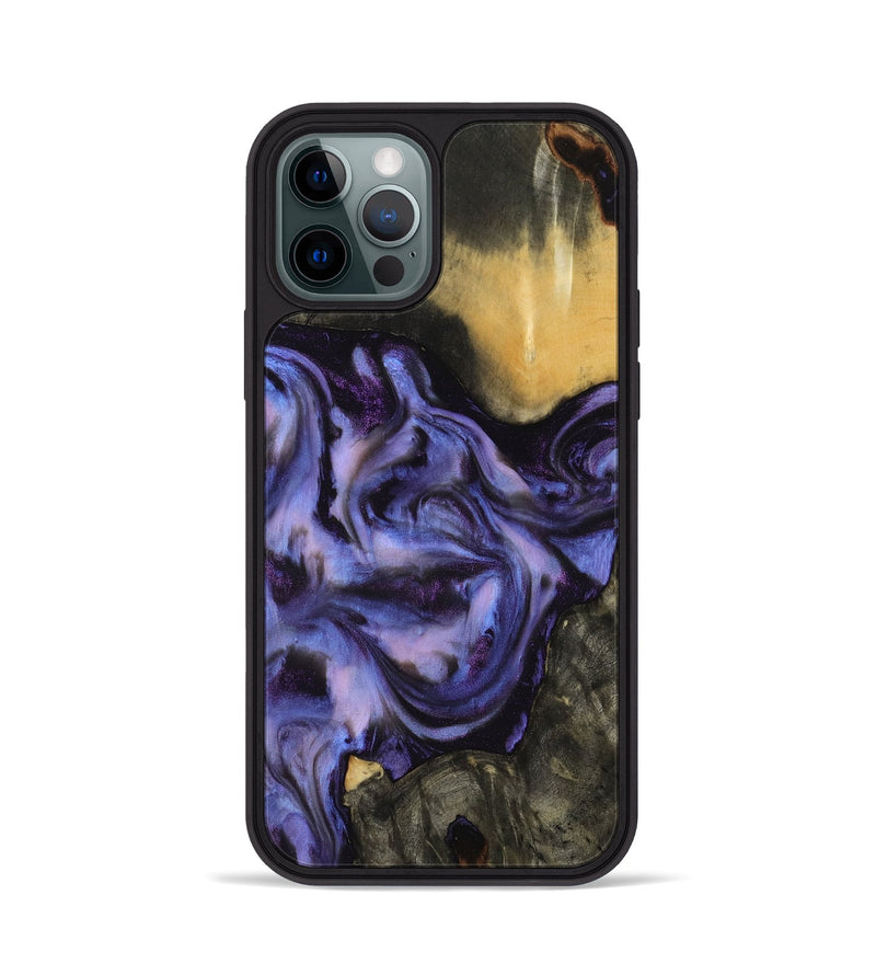 iPhone 12 Pro Wood Phone Case - Otho (Purple, 817706)