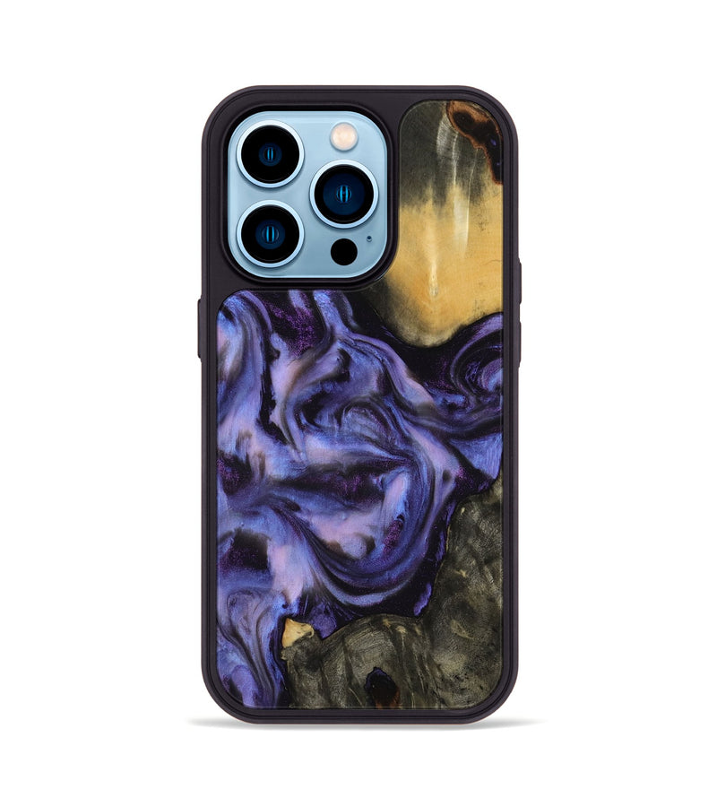iPhone 14 Pro Wood Phone Case - Otho (Purple, 817706)