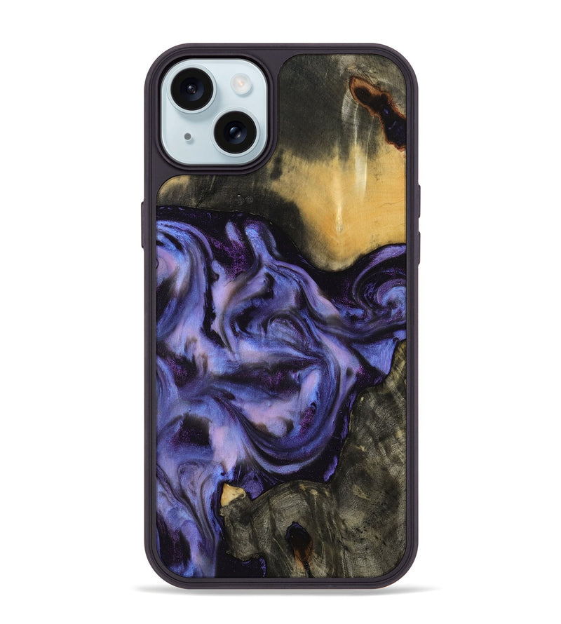 iPhone 15 Plus Wood Phone Case - Otho (Purple, 817706)