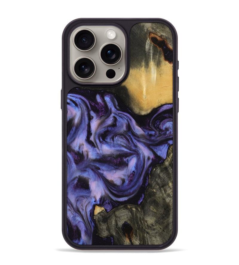 iPhone 15 Pro Max Wood Phone Case - Otho (Purple, 817706)