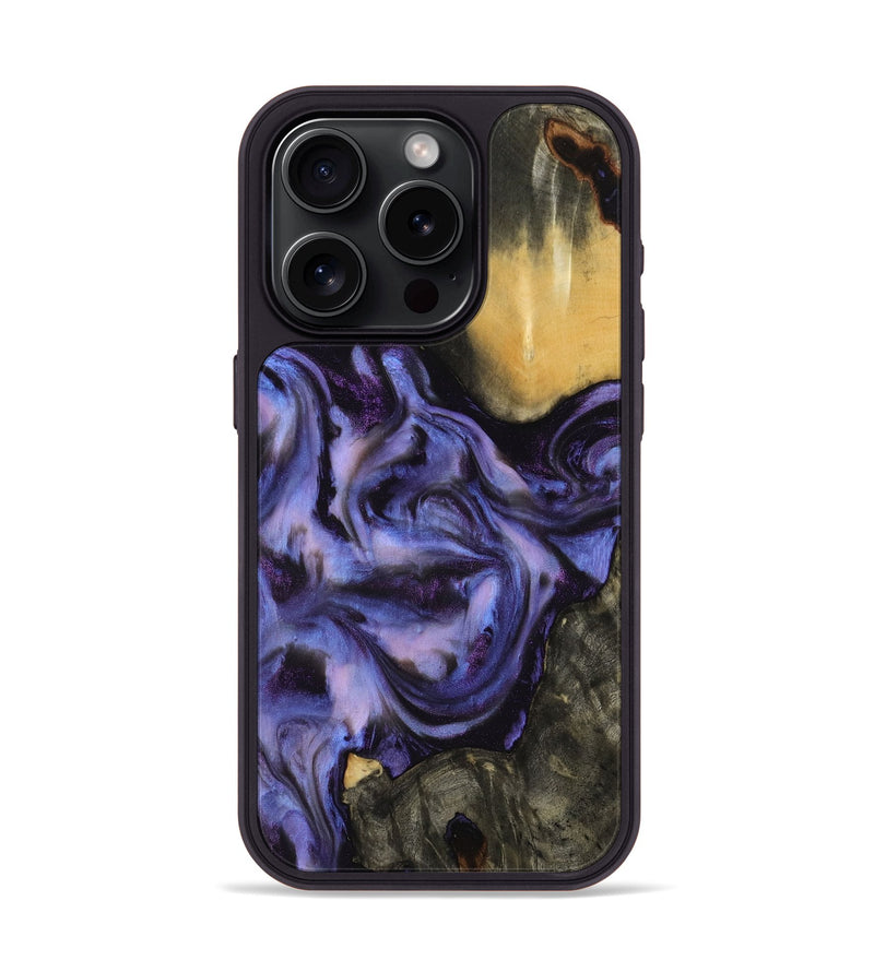 iPhone 15 Pro Wood Phone Case - Otho (Purple, 817706)