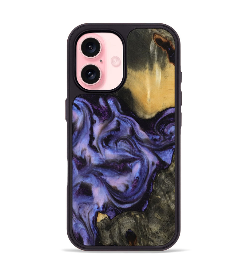iPhone 16 Wood Phone Case - Otho (Purple, 817706)