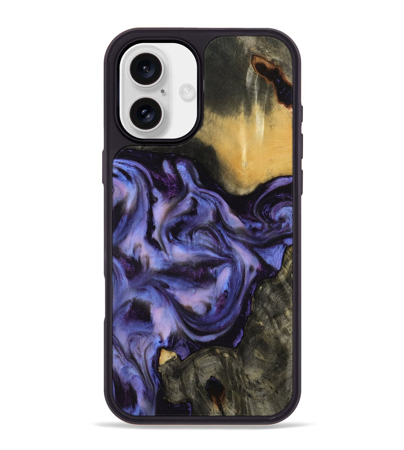 iPhone 16 Plus Wood Phone Case - Otho (Purple, 817706)