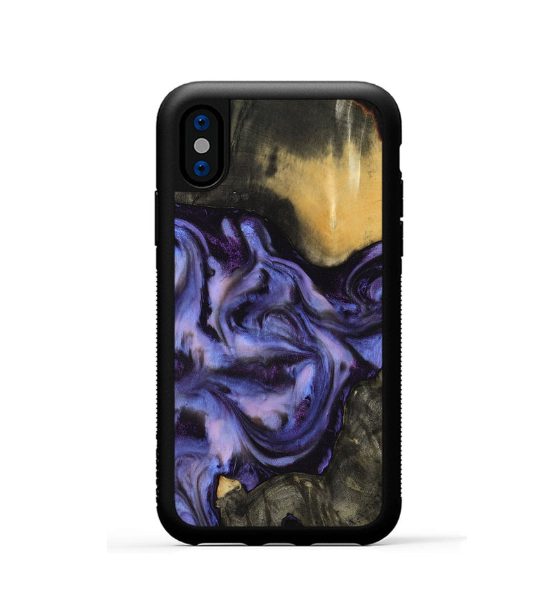 iPhone Xs Wood Phone Case - Otho (Purple, 817706)