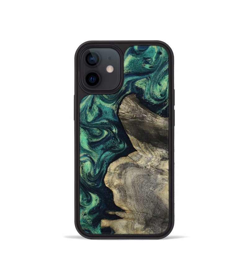 iPhone 12 mini Wood Phone Case - Alanna (Green, 817707)