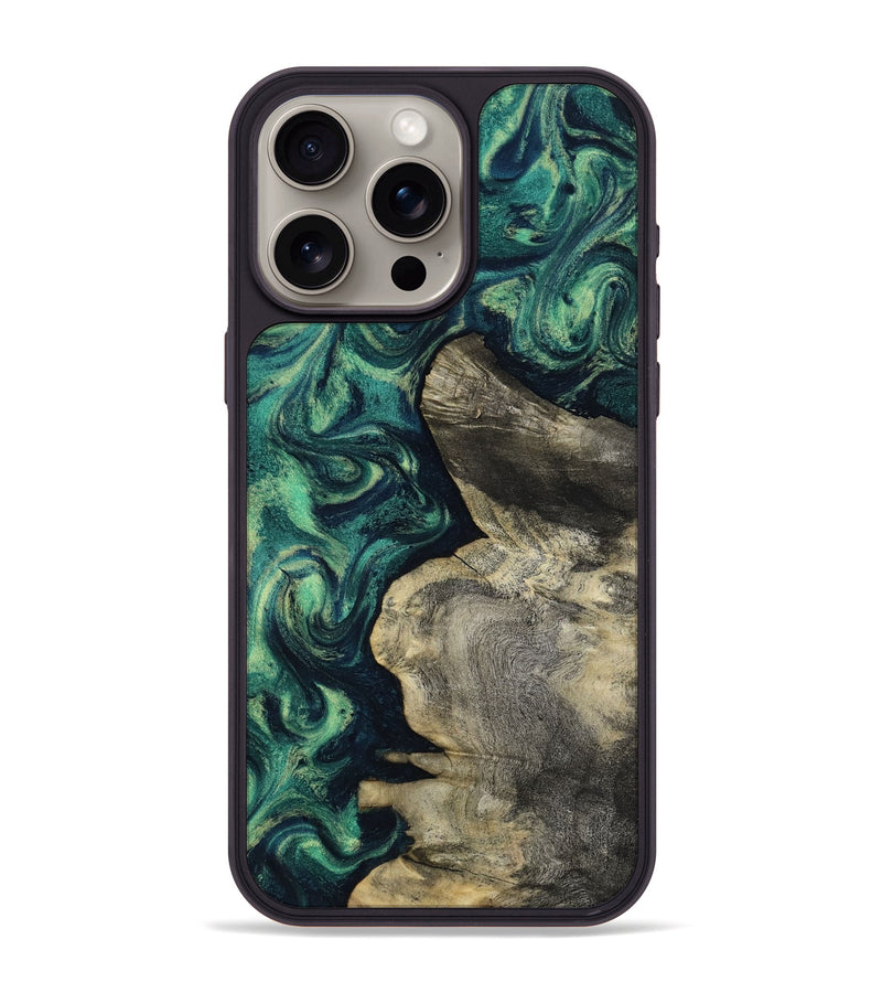 iPhone 15 Pro Max Wood Phone Case - Alanna (Green, 817707)