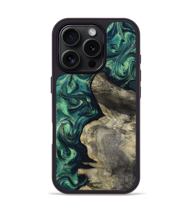 iPhone 16 Pro Wood Phone Case - Alanna (Green, 817707)