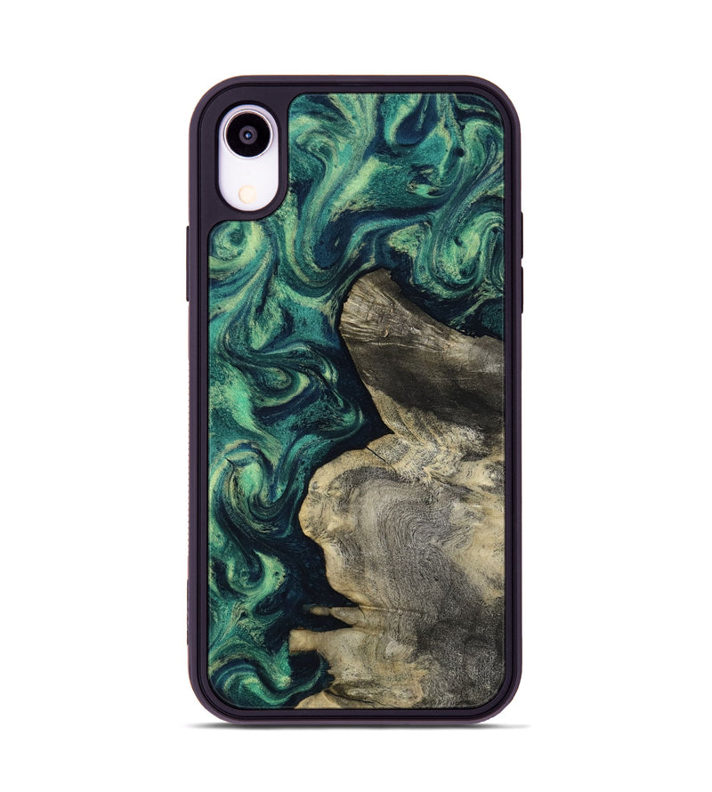 iPhone Xr Wood Phone Case - Alanna (Green, 817707)