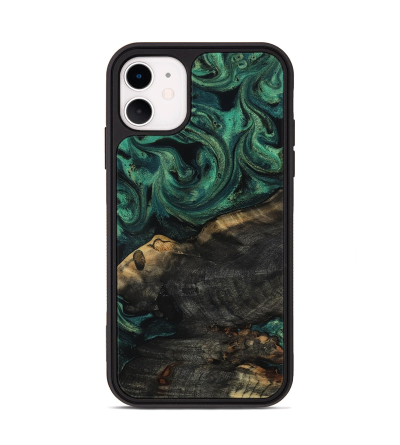 iPhone 11 Wood Phone Case - Leda (Green, 817709)
