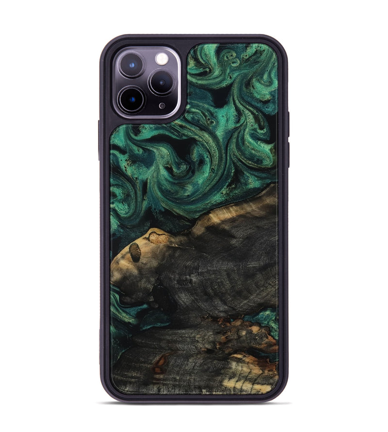 iPhone 11 Pro Max Wood Phone Case - Leda (Green, 817709)