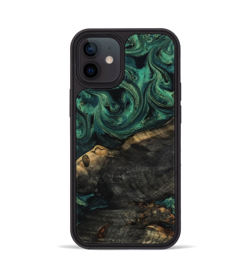 iPhone 12 Wood Phone Case - Leda (Green, 817709)