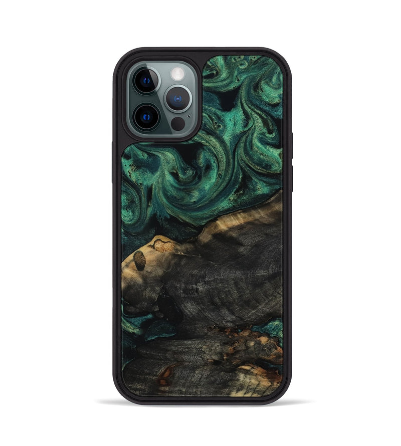 iPhone 12 Pro Wood Phone Case - Leda (Green, 817709)