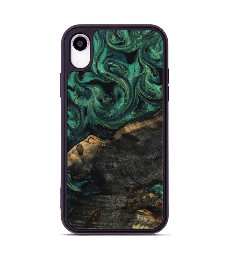 iPhone Xr Wood Phone Case - Leda (Green, 817709)