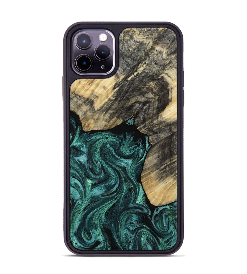 iPhone 11 Pro Max Wood Phone Case - Nola (Green, 817711)