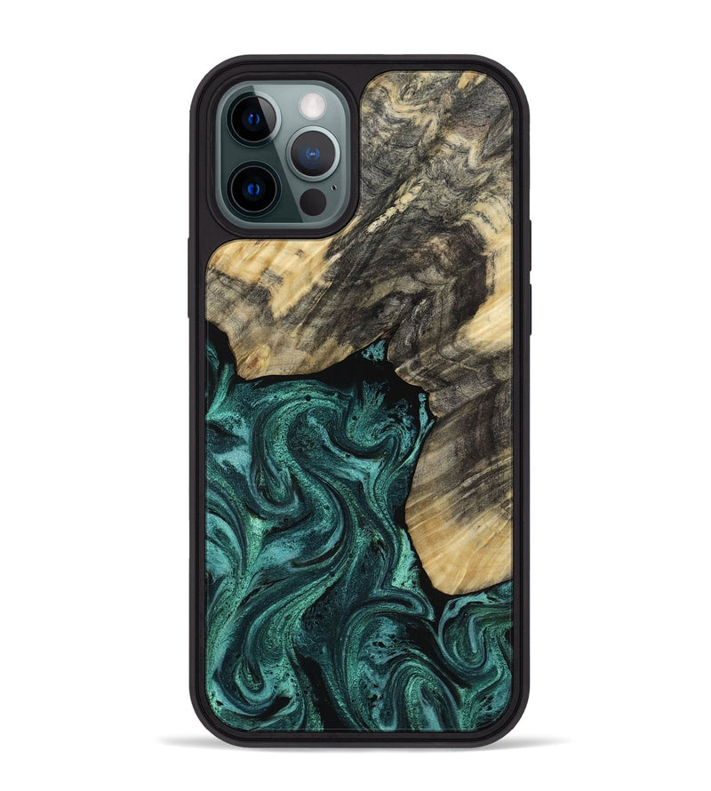 iPhone 12 Pro Max Wood Phone Case - Nola (Green, 817711)