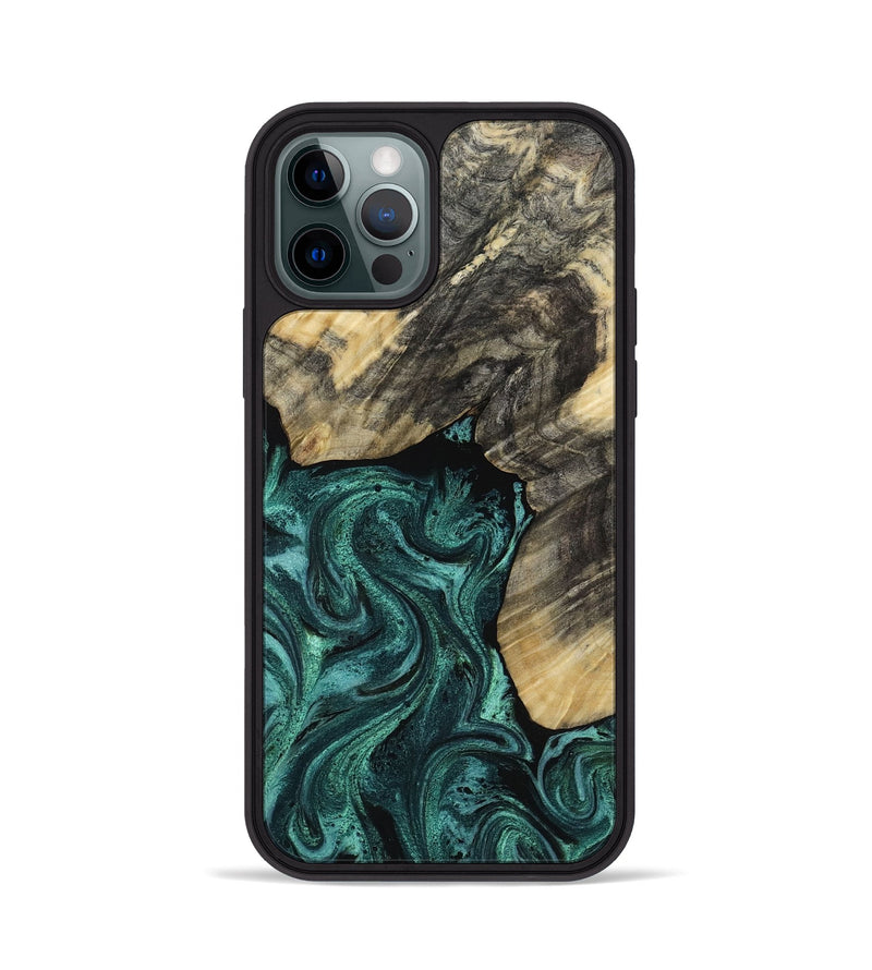 iPhone 12 Pro Wood Phone Case - Nola (Green, 817711)
