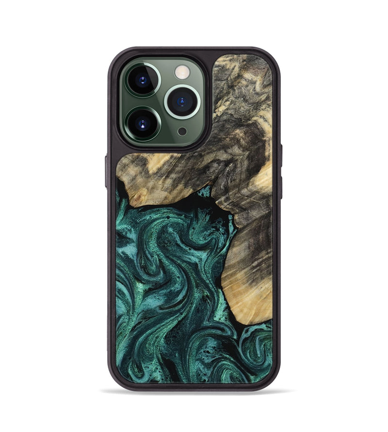 iPhone 13 Pro Wood Phone Case - Nola (Green, 817711)