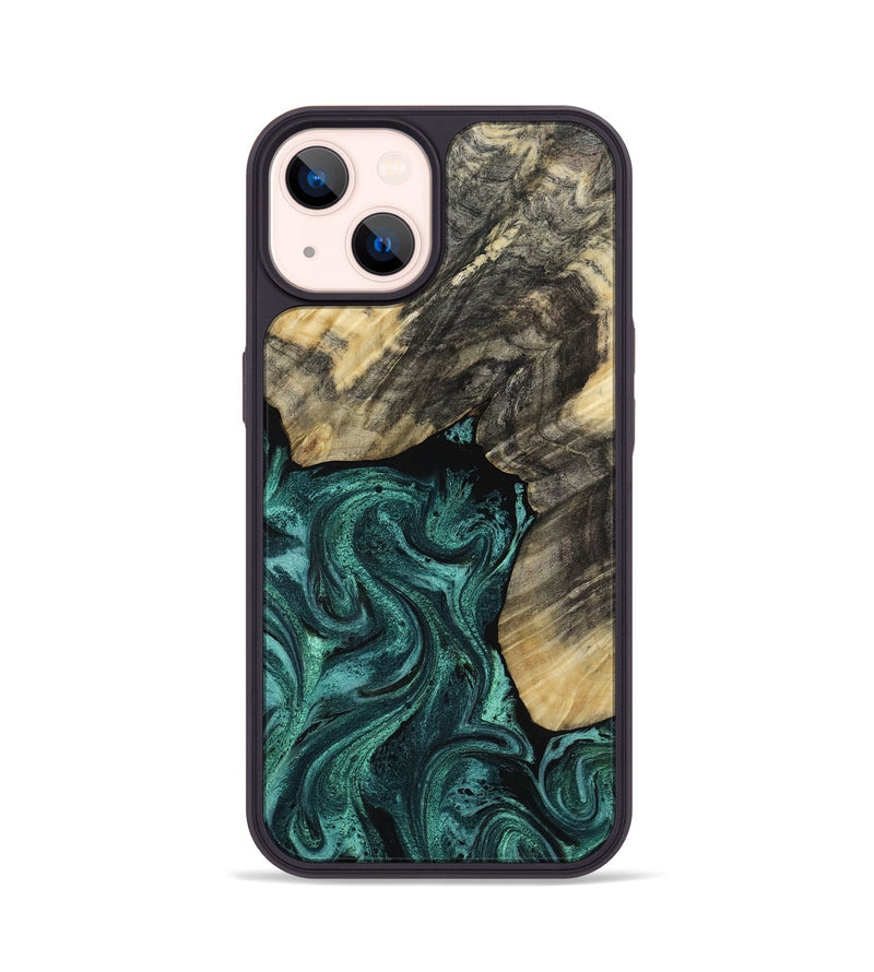 iPhone 14 Wood Phone Case - Nola (Green, 817711)