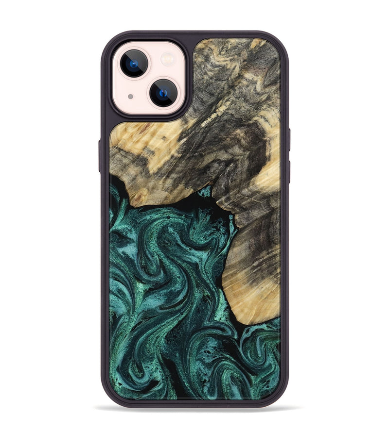 iPhone 14 Plus Wood Phone Case - Nola (Green, 817711)