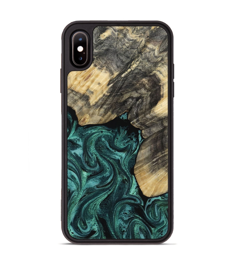 iPhone Xs Max Wood Phone Case - Nola (Green, 817711)