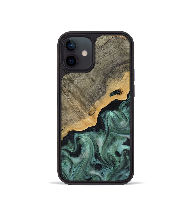 iPhone 12 mini Wood Phone Case - Aila (Green, 817713)