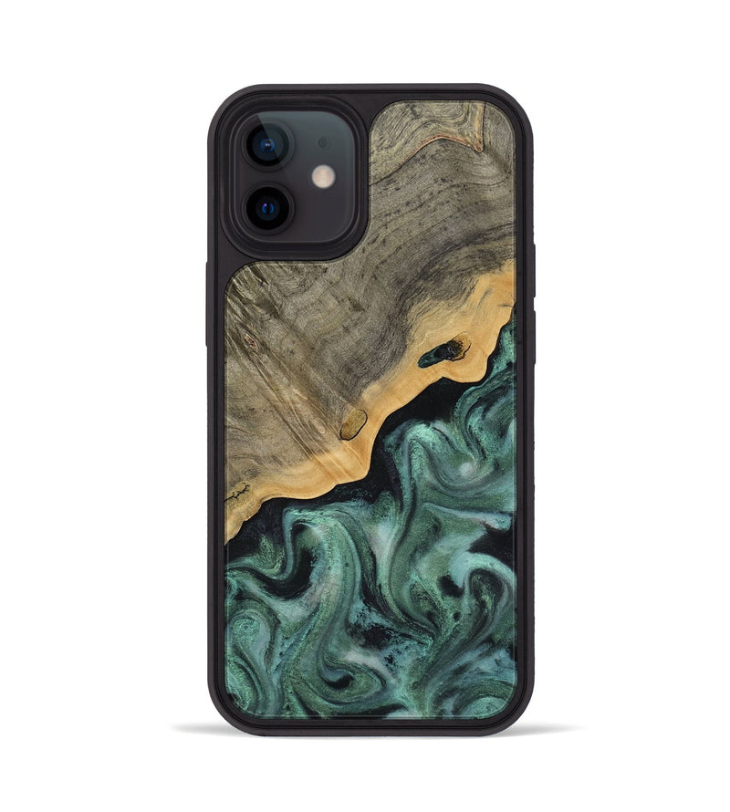 iPhone 12 Wood Phone Case - Aila (Green, 817713)