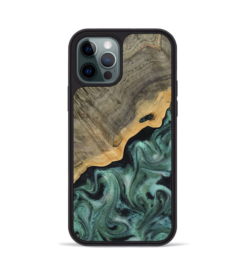 iPhone 12 Pro Wood Phone Case - Aila (Green, 817713)