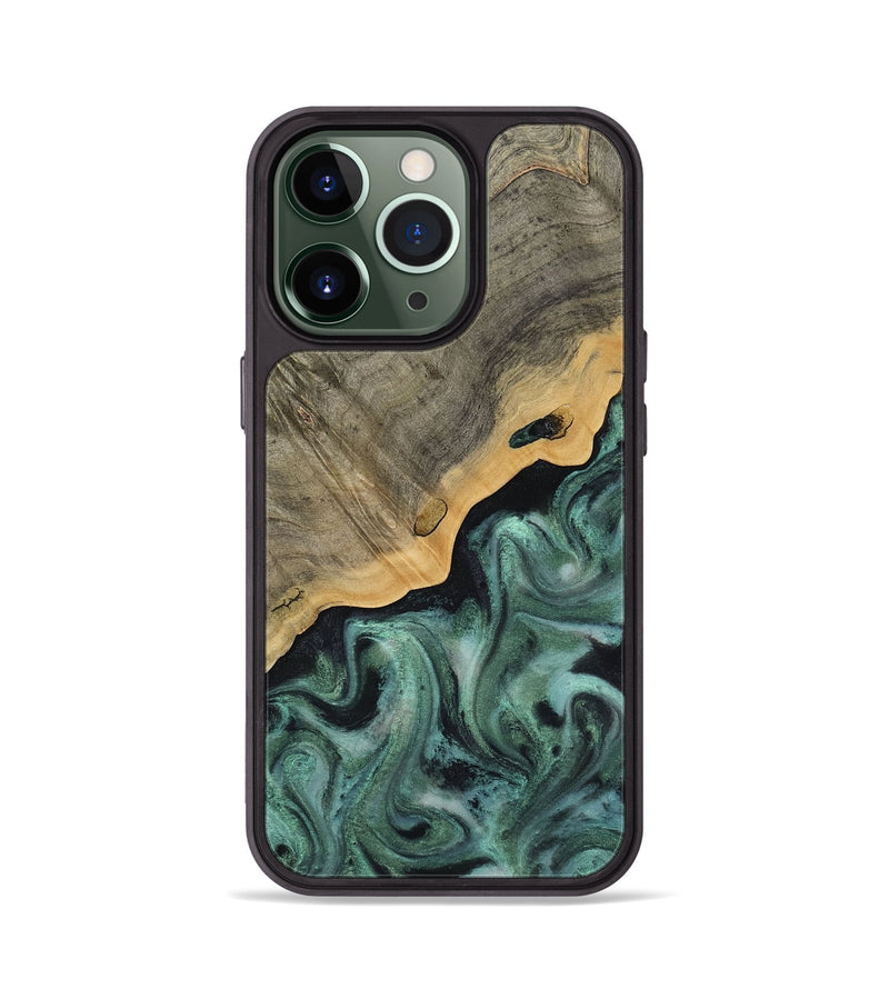 iPhone 13 Pro Wood Phone Case - Aila (Green, 817713)