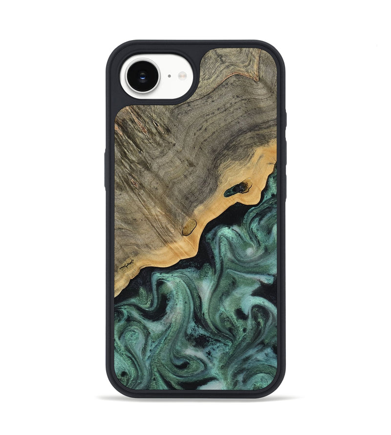 iPhone 16e Wood Phone Case - Aila (Green, 817713)