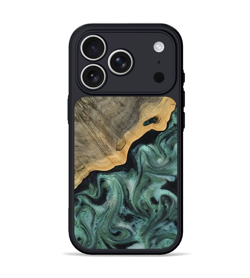 iPhone 17 Pro Wood Phone Case - Aila (Green, 817713)