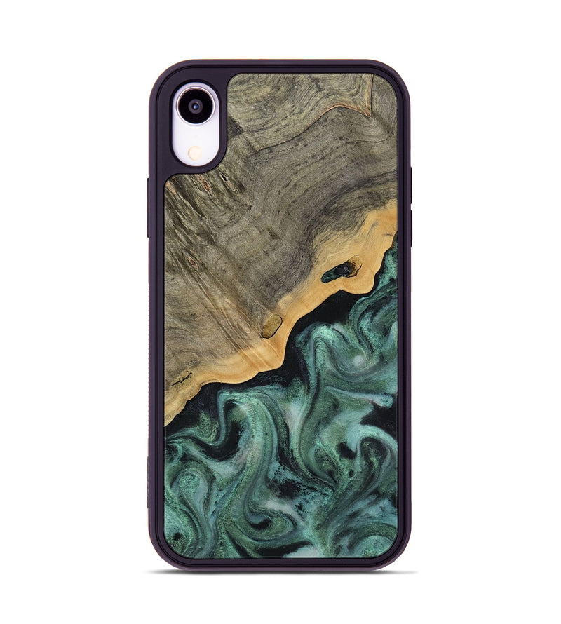 iPhone Xr Wood Phone Case - Aila (Green, 817713)
