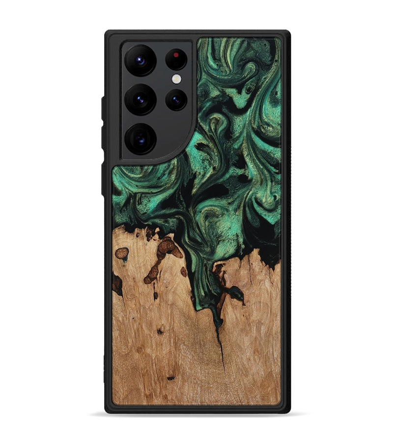 Galaxy S22 Ultra Wood Phone Case - Breanna (Green, 817714)