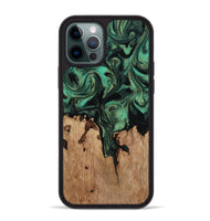 iPhone 12 Pro Max Wood Phone Case - Breanna (Green, 817714)