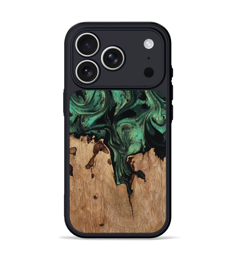 iPhone 17 Pro Wood Phone Case - Breanna (Green, 817714)