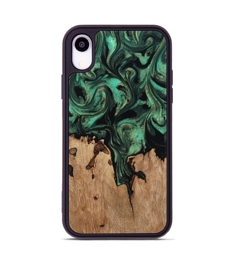 iPhone Xr Wood Phone Case - Breanna (Green, 817714)