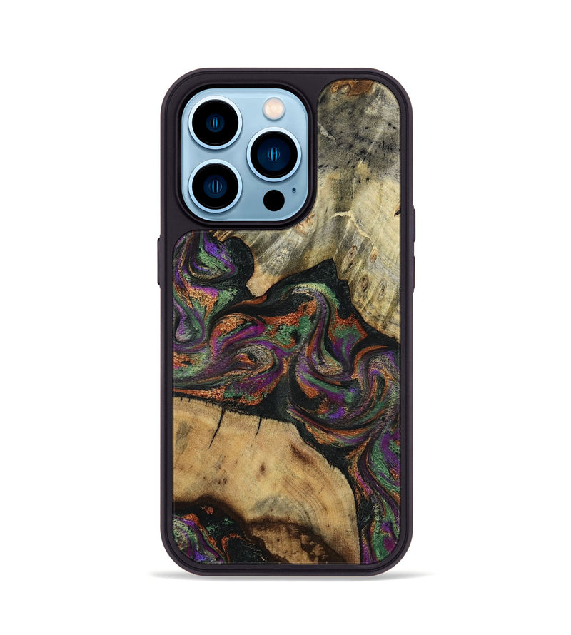 iPhone 14 Pro Wood Phone Case - Wynter (Green, 817715)