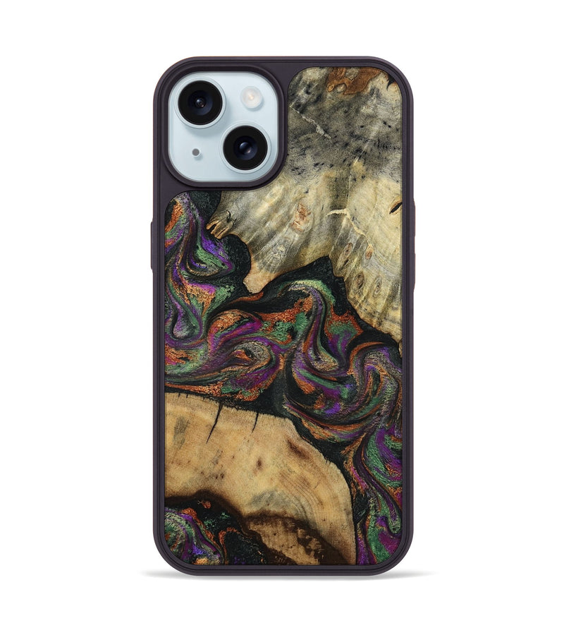 iPhone 15 Wood Phone Case - Wynter (Green, 817715)