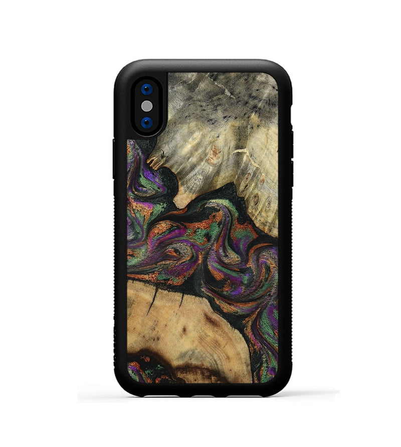 iPhone Xs Wood Phone Case - Wynter (Green, 817715)