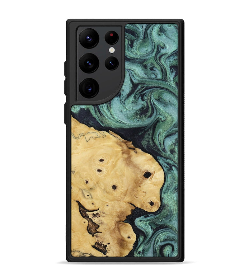 Galaxy S22 Ultra Wood Phone Case - Aliana (Green, 817716)
