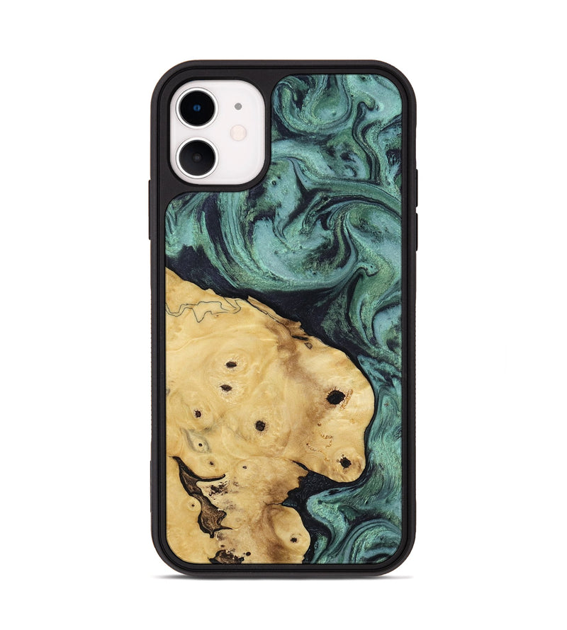 iPhone 11 Wood Phone Case - Aliana (Green, 817716)