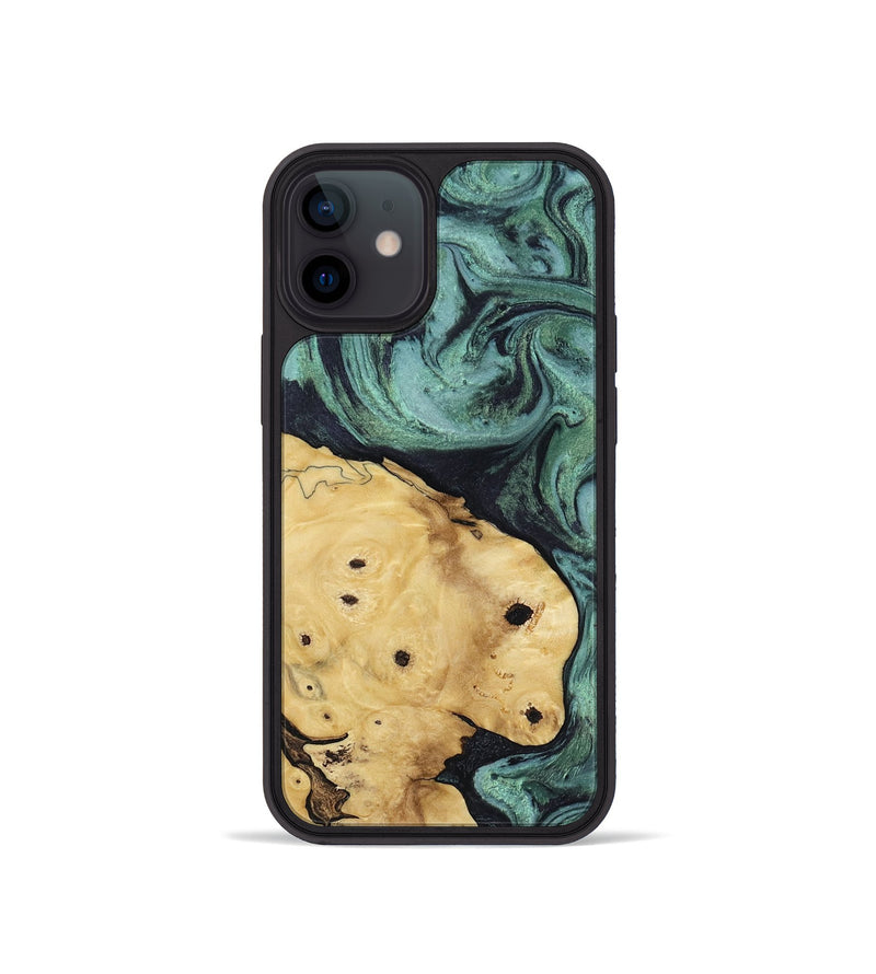 iPhone 12 mini Wood Phone Case - Aliana (Green, 817716)